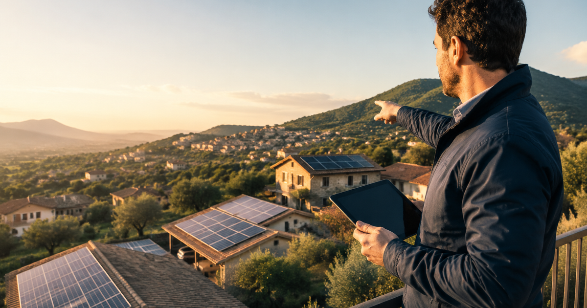 Consulente energetico osserva aree fotovoltaiche idonee in Campania
