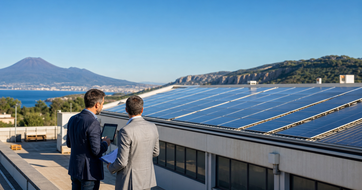 Consulenti valutano fotovoltaico e incentivi su tetto aziendale