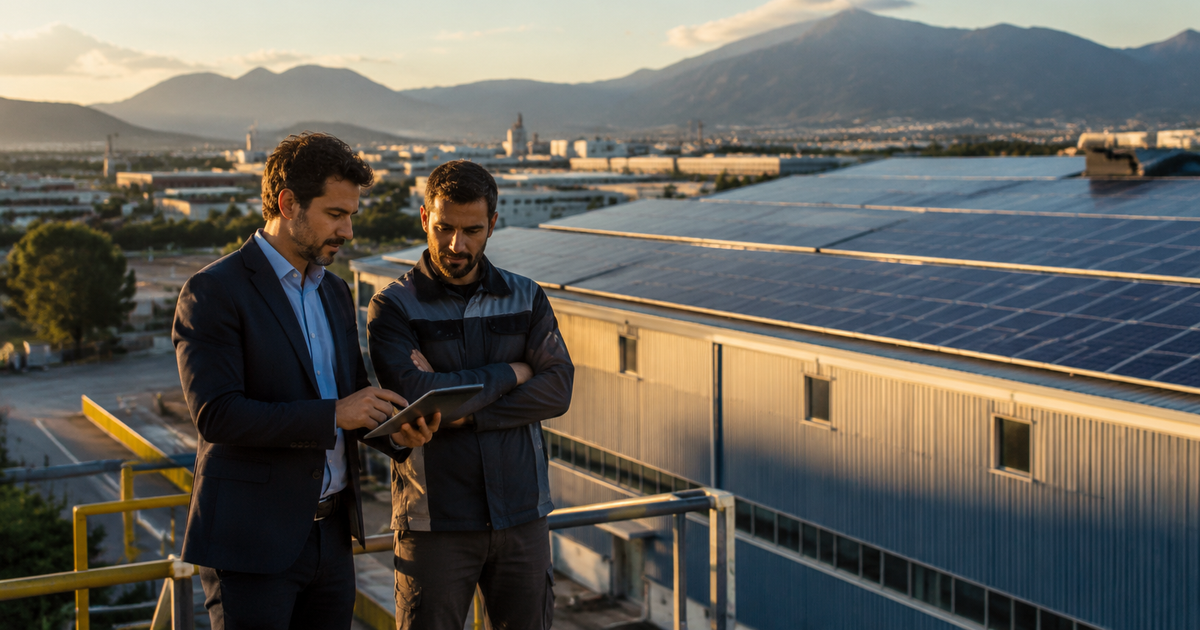 Consulenti energetici valutano fotovoltaico per un'azienda energivora in Campania